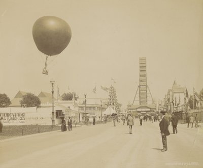 Globo Cautivo y Noria, Exposición Mundial Colombina, Chicago de Charles Dudley Arnold